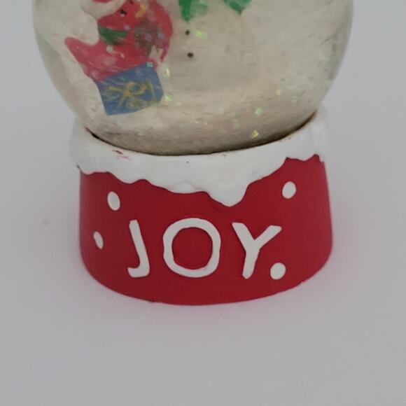 Festive Snowman 'JOY' Snow Globe - Perfect Holiday Decor - Picture 4 of 11